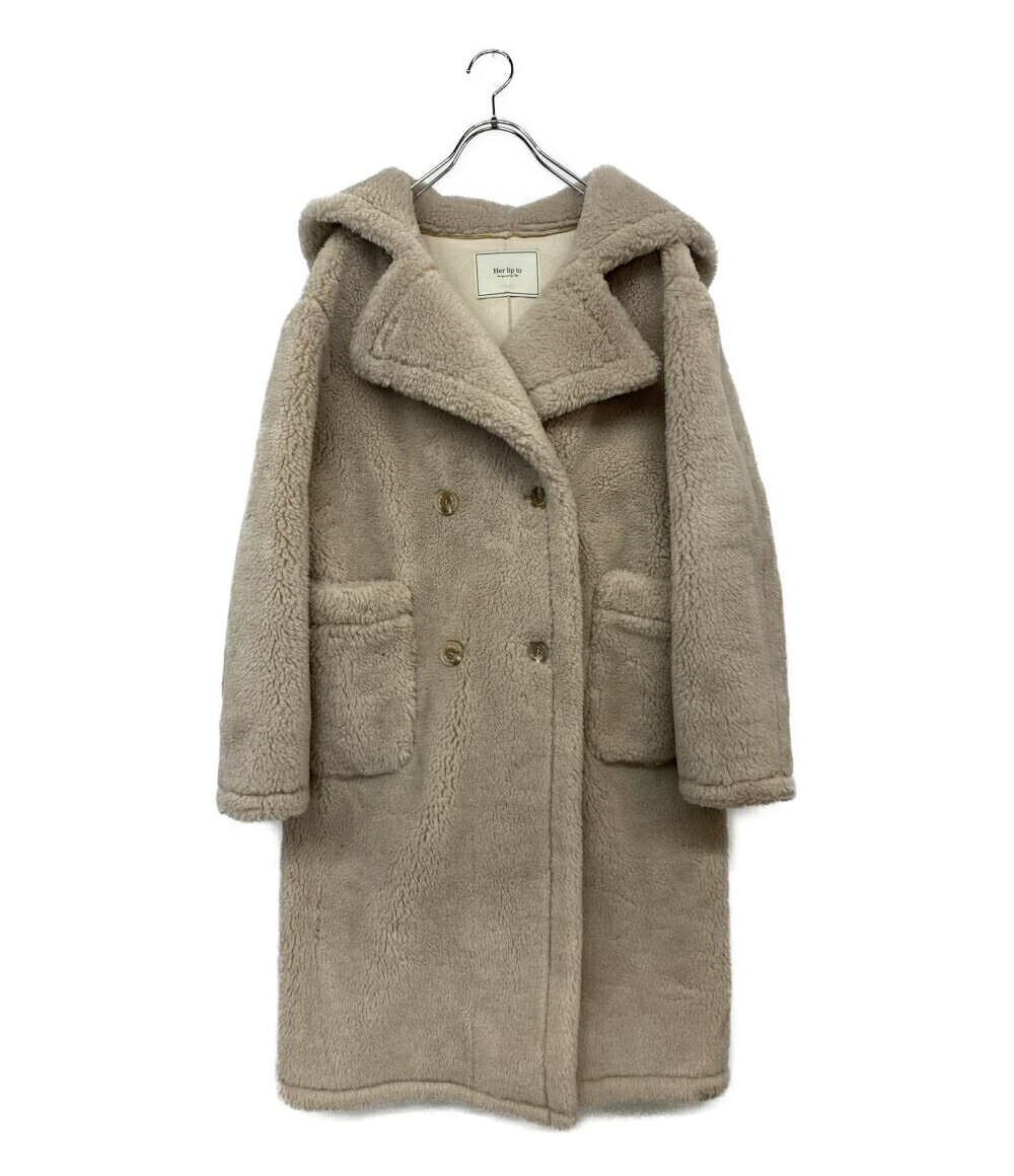 楽天市場】【中古】Her lip toFleur Shearling Boa Coat ボアコート