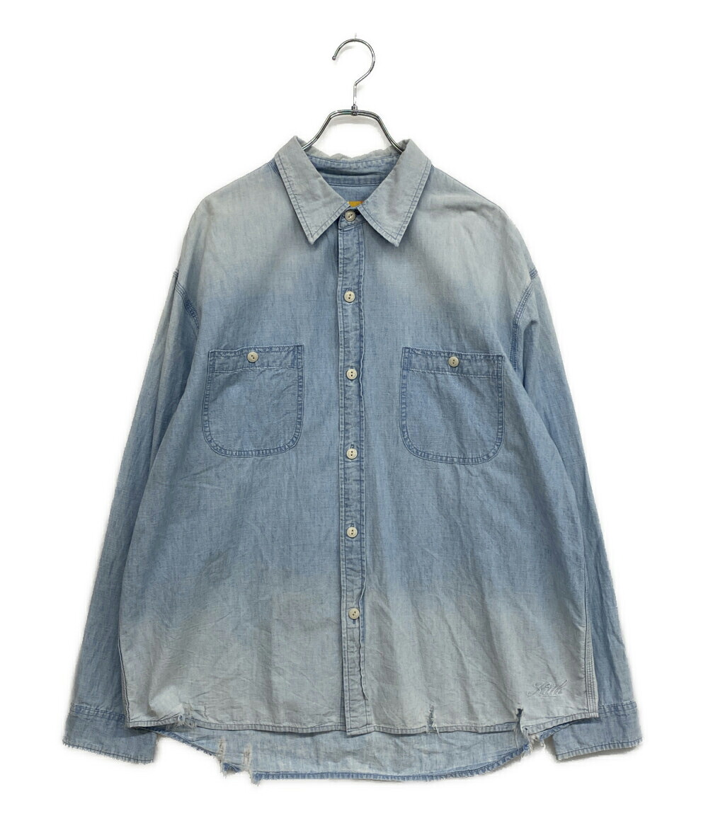 【中古】 口付け 長袖ティーシャツ denim Apollo shirt 140659 メンズ SIZE L KITH