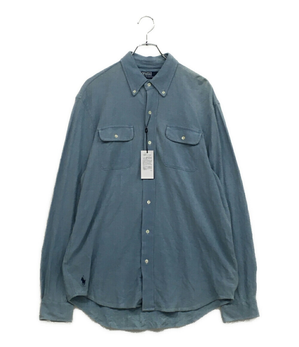 【中古】 ポロ・ラルフローレン 長袖シャツ ボタンダウン カノコ ビックポロ INDIGO メンズ SIZE L POLO RALPH LAUREN