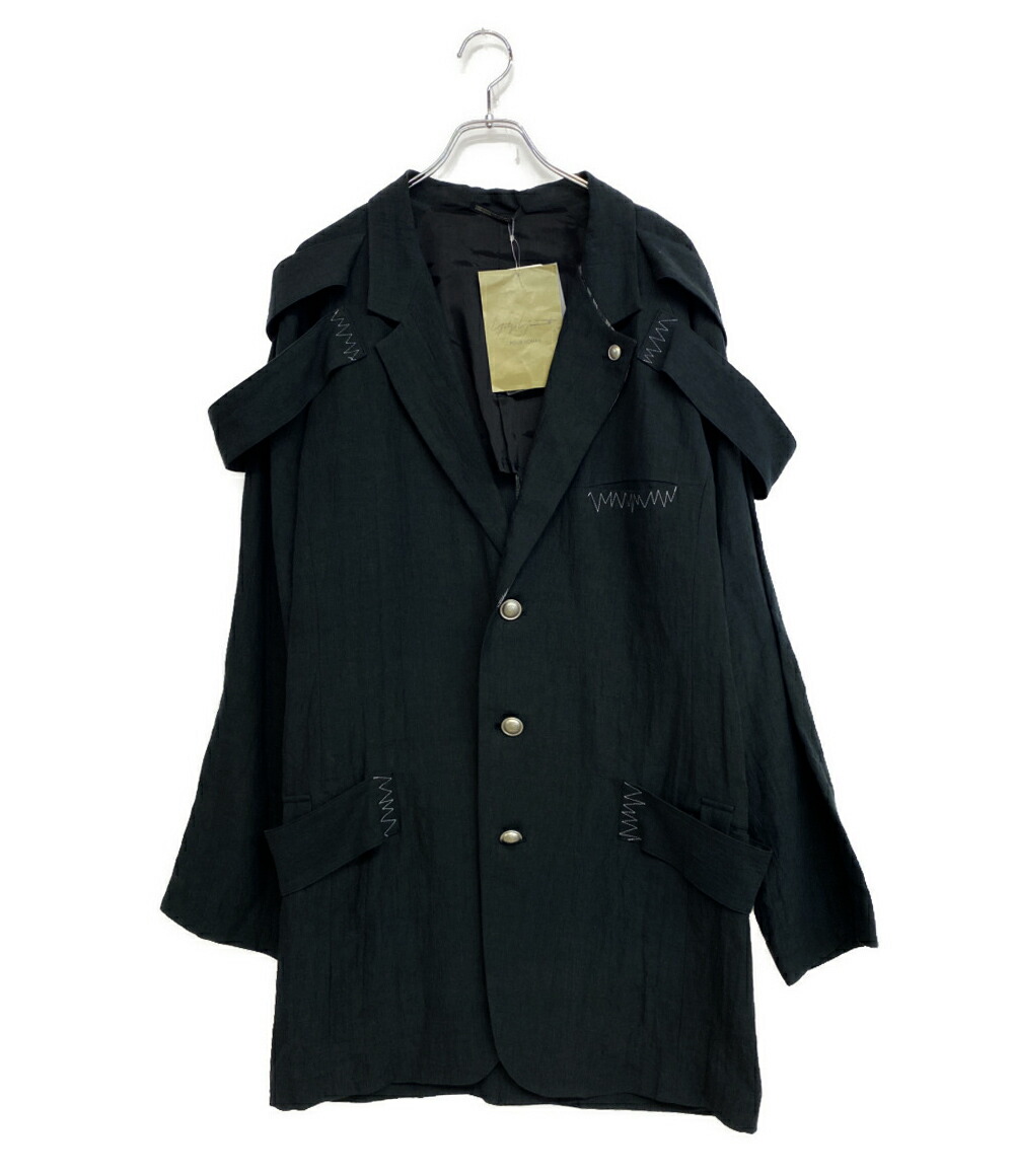 【中古】 ヨウジヤマモトプールオム ジャケット 60 LINEN NAMORE ZIGZAG ST JKT 24ss HS-J21-335 メンズ SIZE 2 YOHJI YAMAMOTO POUR HOMME