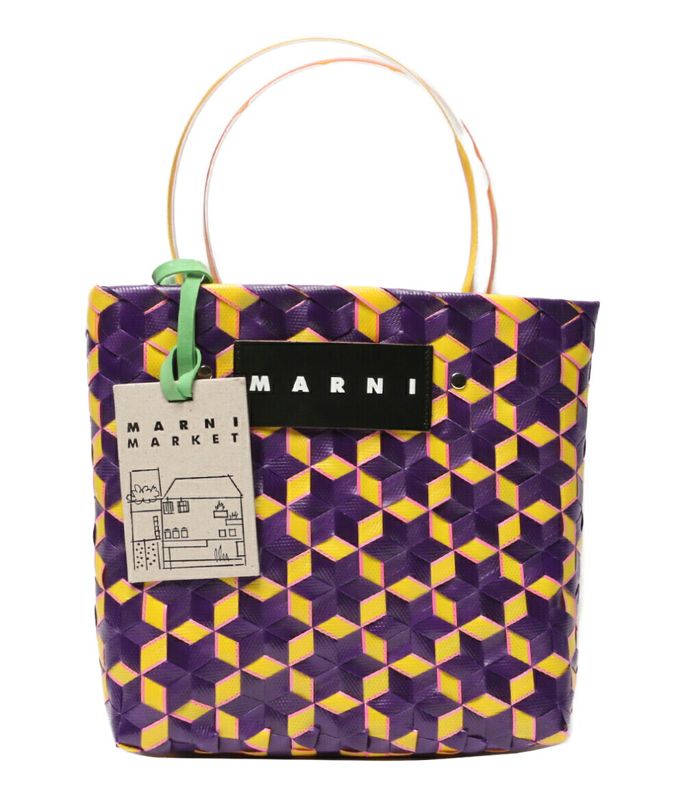 【中古】美品 マルニ ショッピングバッグ EGGPLANT SHOPPING BAG レディース MARNI