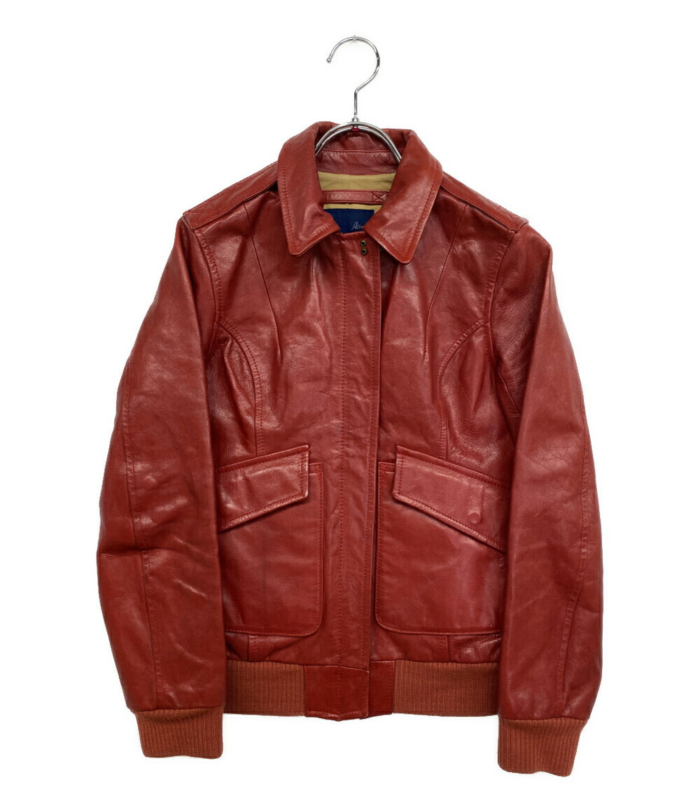 【中古】 アヴィレックス ライダースジャケット A2 レザージャケット シングルライダース 6241027 レディース SIZE S AVIREX