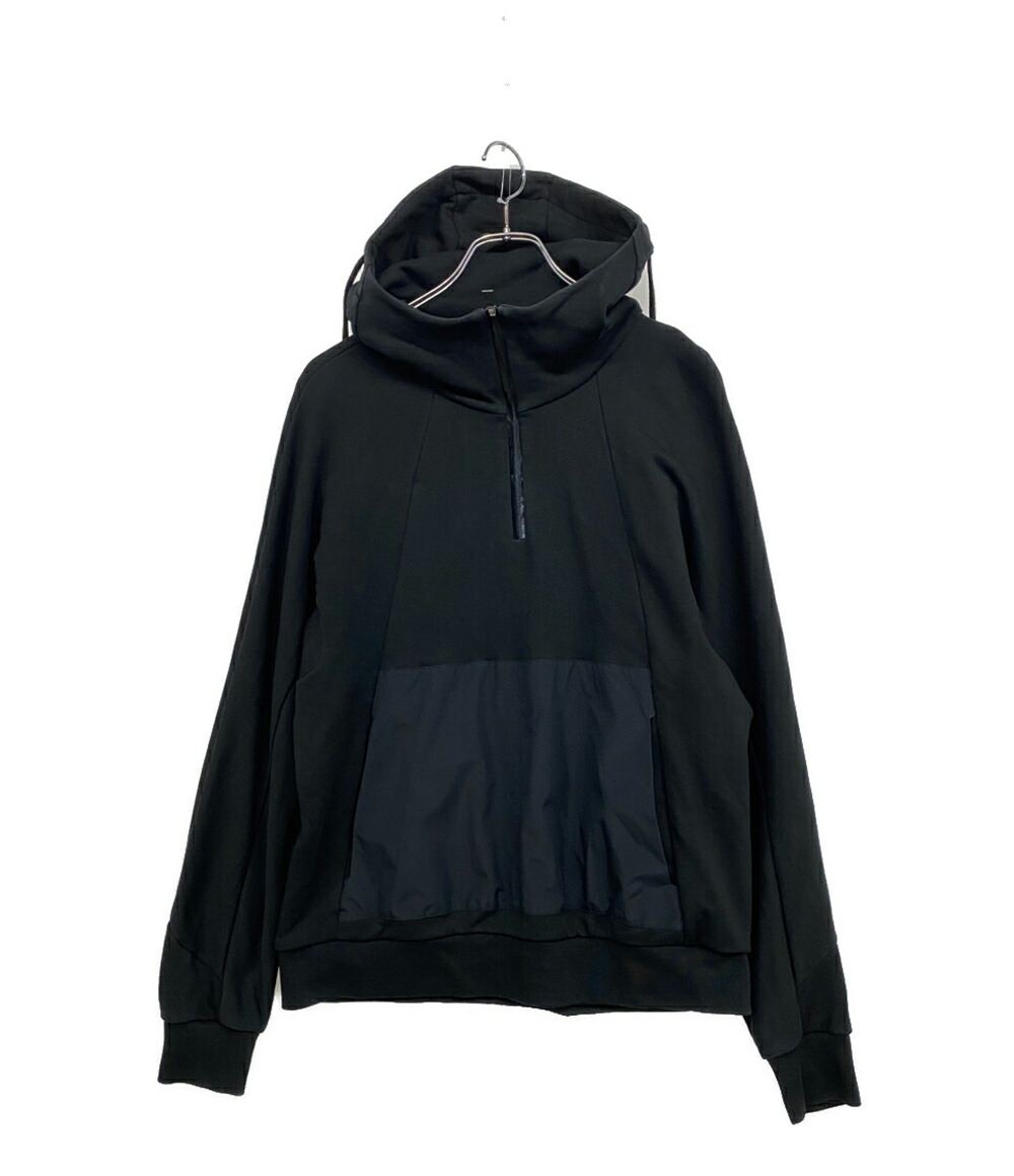 【中古】 ヘルノ ハーフジップパーカー ブラック メンズ SIZE 46 HERNO