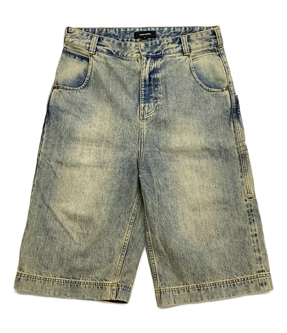 【中古】 エンタイアスタジオ デニムパンツ ハーフ D-SHORTS SURFACE WAVE メンズ SIZE M entire studios