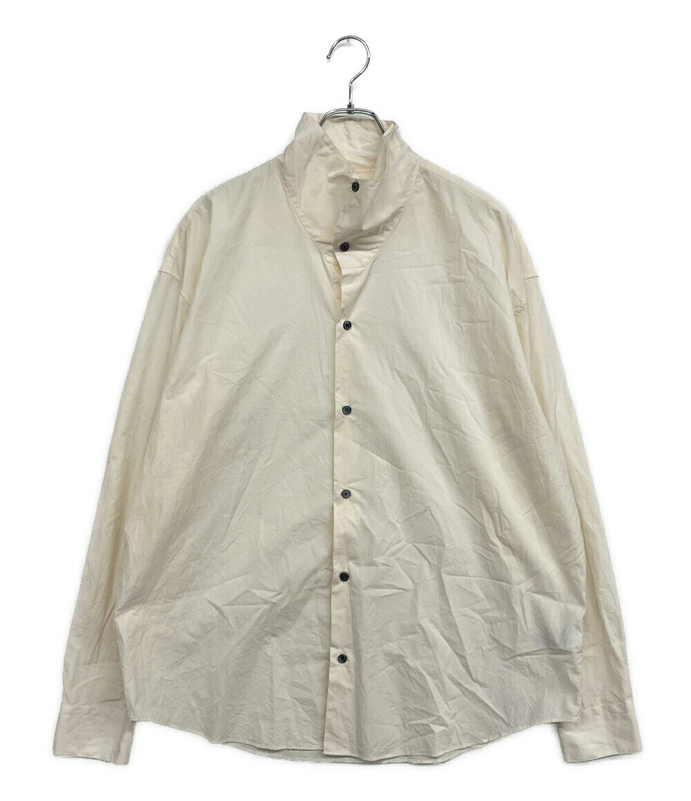 【中古】 エルメス セリエボタンスタンドカラーシャツ 長袖 メンズ SIZE S HERMES