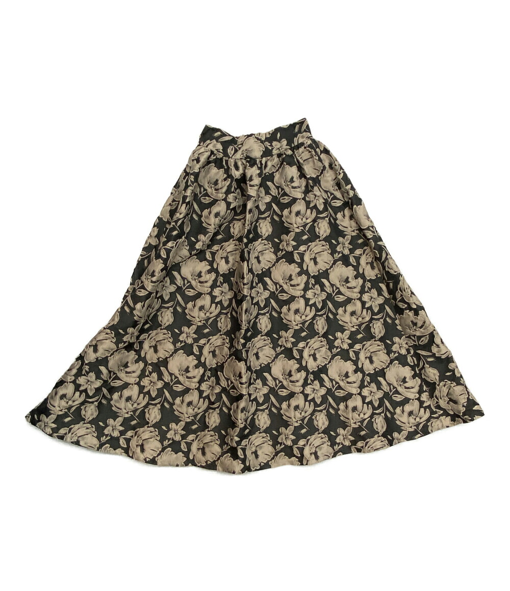 【中古】 オブリ フラワージャガードスカート レディース SIZE S OBLI