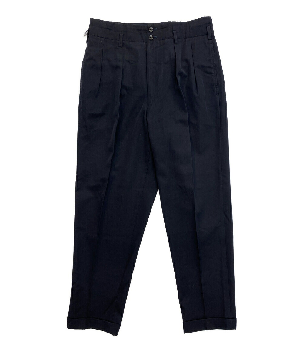【中古】 コムデギャルソンオムプリュス 2タックスラックスパンツ ネイビー 90ss PP-11072M メンズ SIZE M COMME des GARCONS HOMME PLUS|Rehello by BOOKOFF