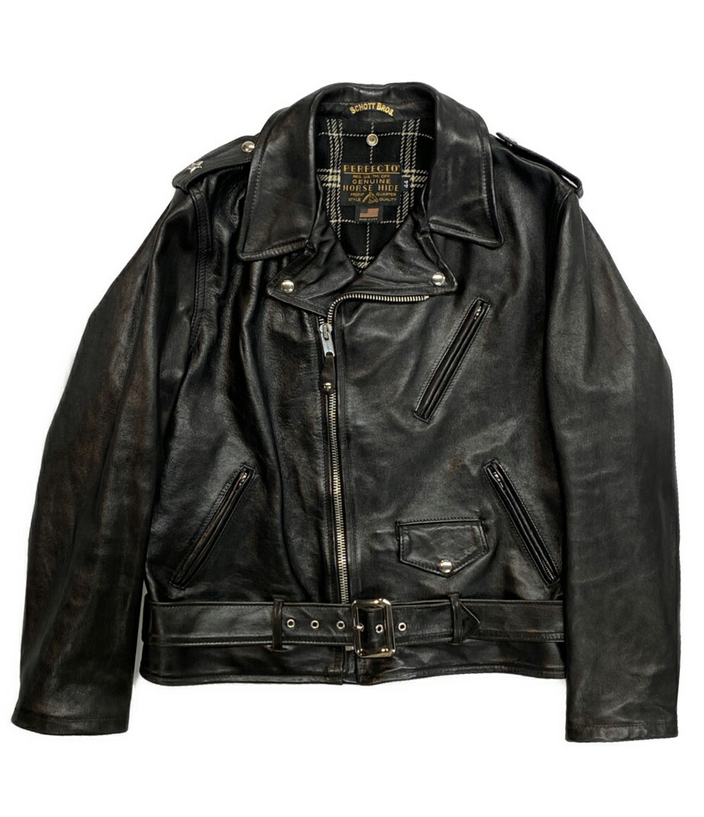 Schott ショット PERFECTO 黒タグ♦50sヴィンテージライダース 楽天市場】古着 50'S ショット SCHOTT PERFECTO 黒タグ リボンタグ