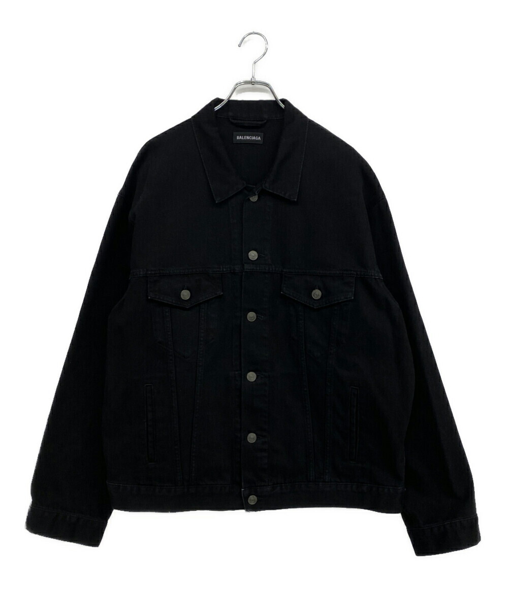 【中古】 バレンシアガ ジーンズ上衣 ロゴタイプ継ぎ切れ 571325 TEW05 1105 メンズ SIZE 50 BALENCIAGA