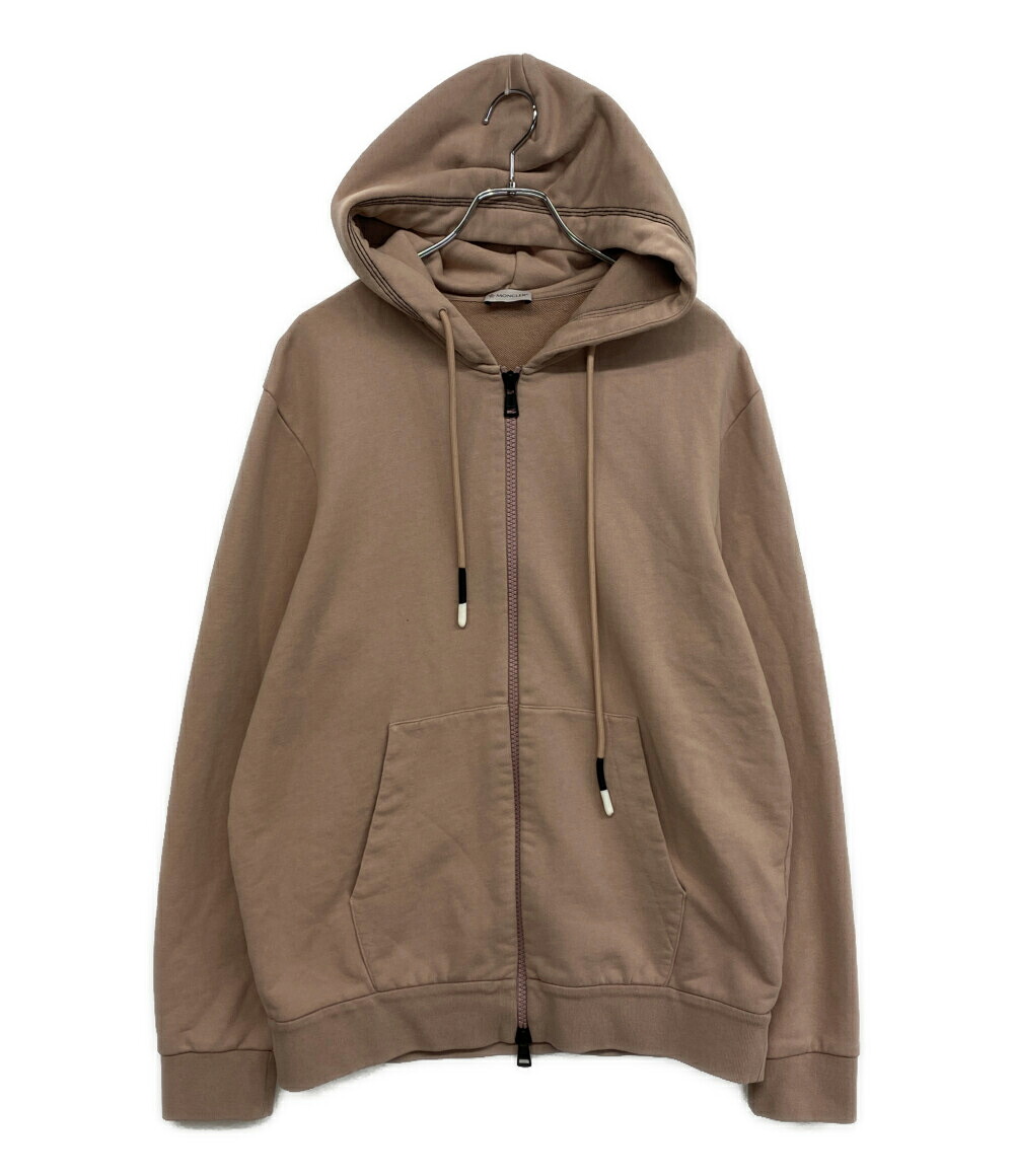 【中古】 モンクレール パーカー ピンクベージュ バックロゴ F20918G75510 メンズ SIZE L MONCLER