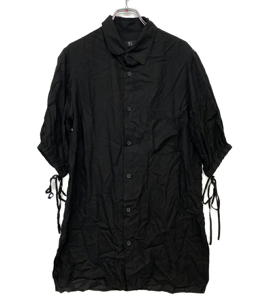 【中古】 ワイズ 半袖シャツ CELLULOSE VIYELLA FRONT TUCKED BLOUSE 24SS レディース SIZE 2 Y's｜Rehello by BOOKOFF