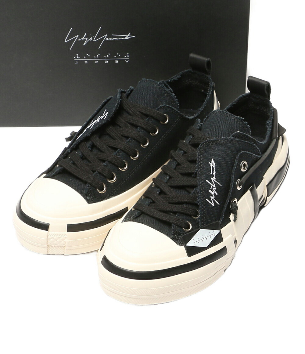 【中古】 ヨウジヤマモト スニーカー レイヤード ロートップスニーカー ブラック メンズ SIZE 37 YOHJI YAMAMOTO