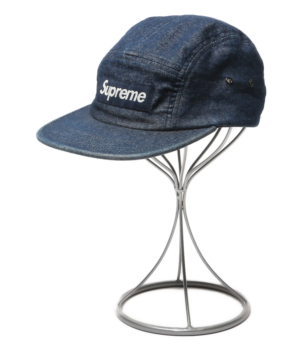 【中古】 シュプリーム キャップ Croc Strap Camp Cap インディゴ アイレット メンズ SIZE - Supreme