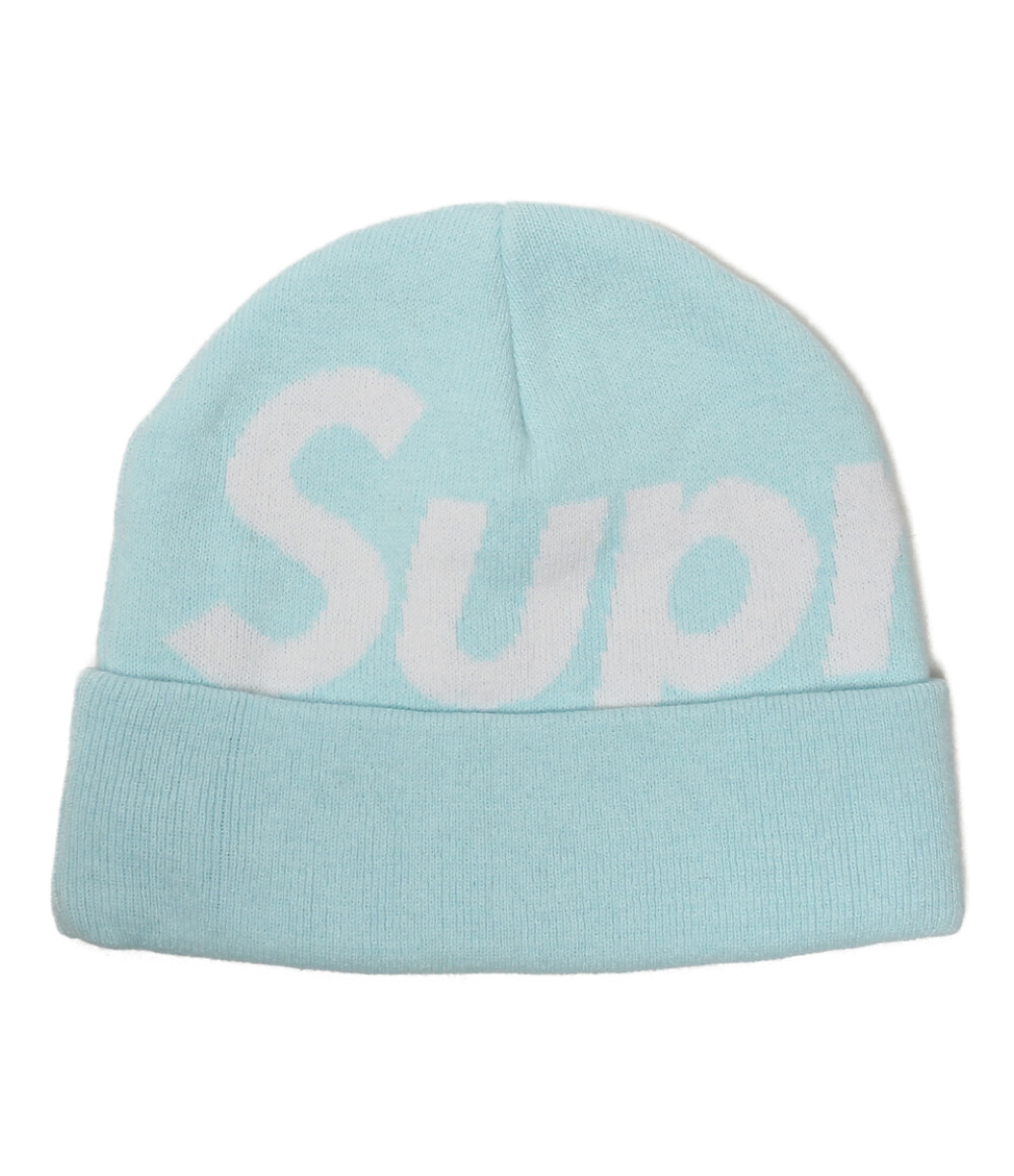 【中古】 シュプリーム ニット帽 BIG LOGO BEANIE BLUE 25FW レディース Supreme