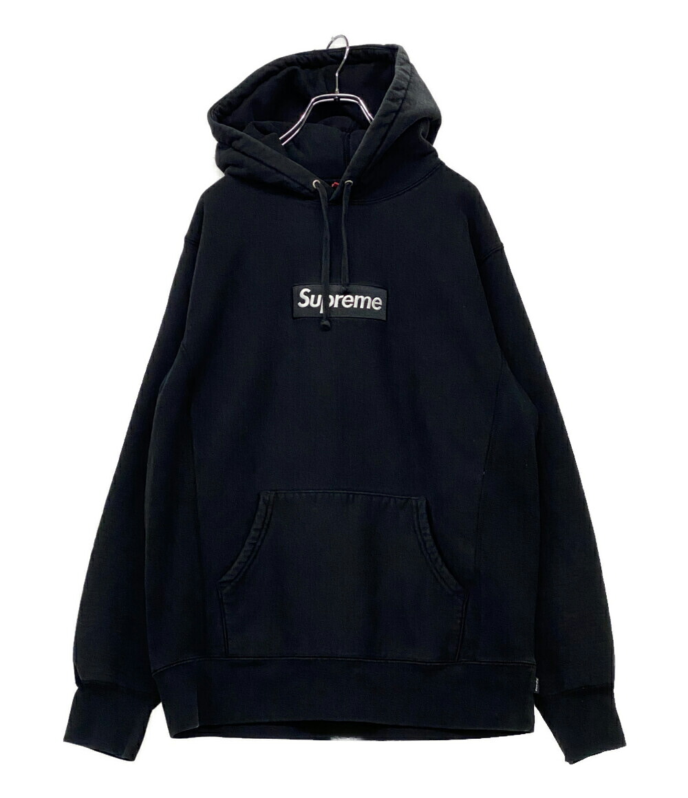 【中古】 シュプリーム 黒ボックス ロゴパーカー メンズ SIZE L Supreme