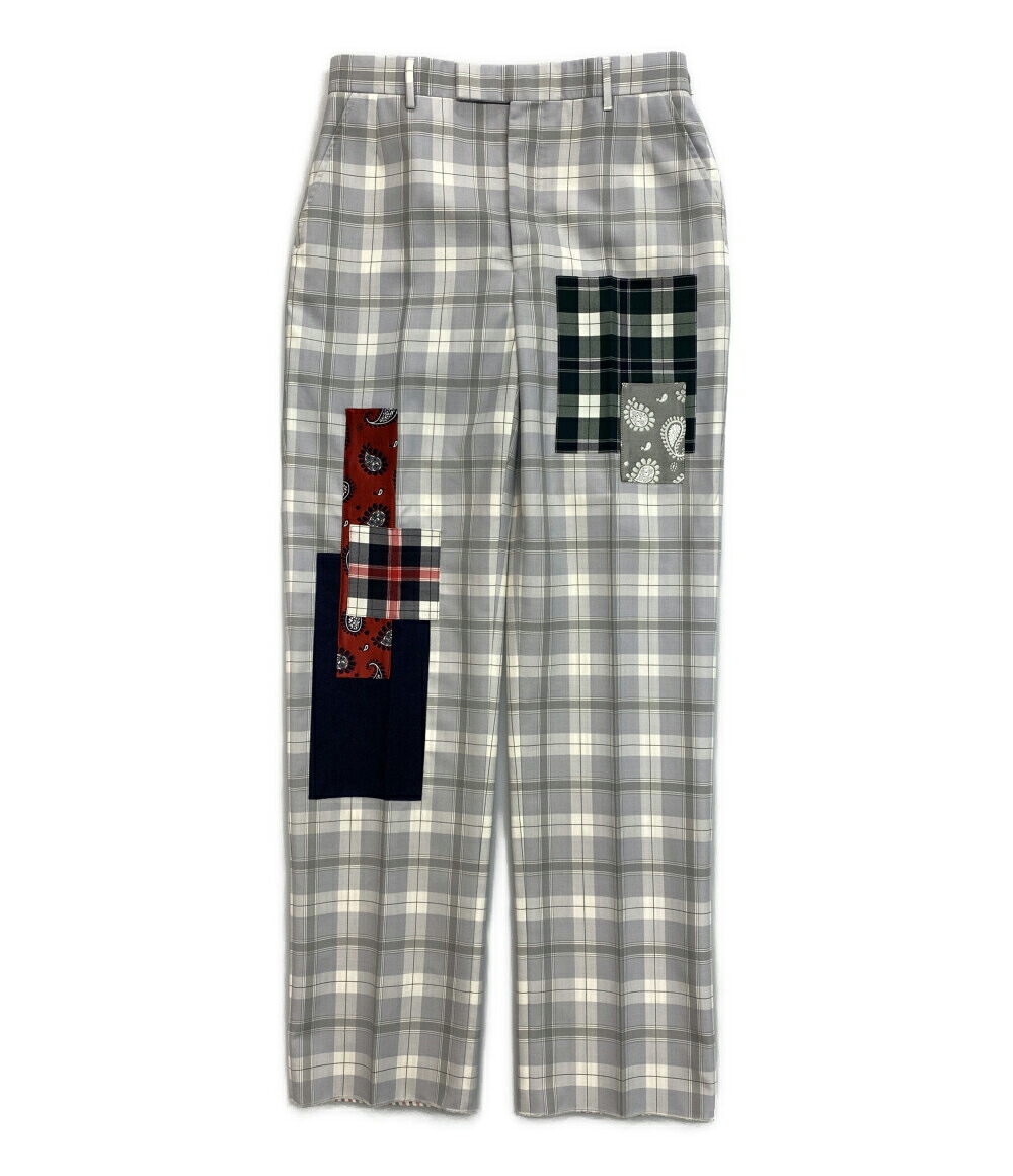 【中古】美品 トムブラウン パンツ BELT LOOP TROUSER IN TB TARTAN SCHOOL UN メンズ THOM BROWNE