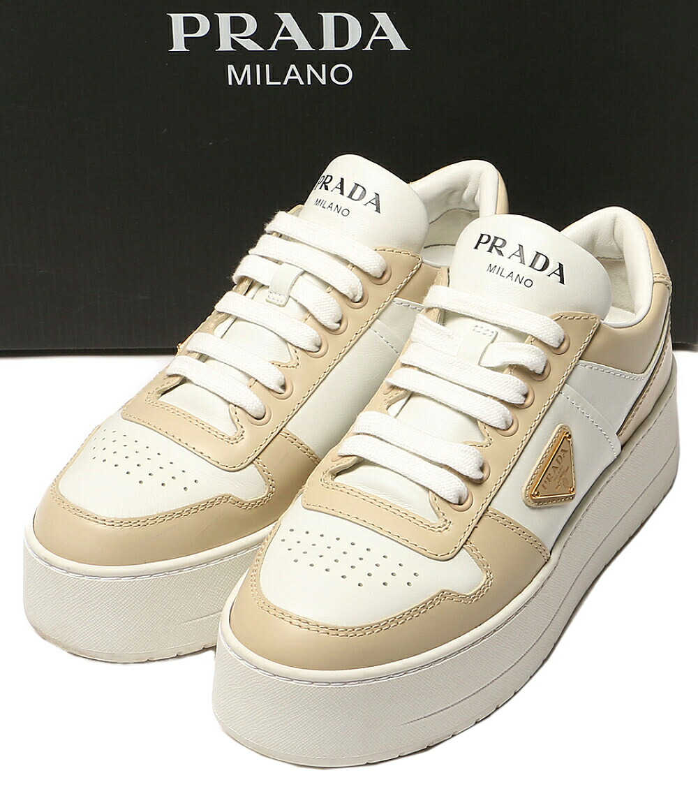 【中古】 プラダ ダウンタウンスニーカー 1E792M レディース SIZE 37 PRADA