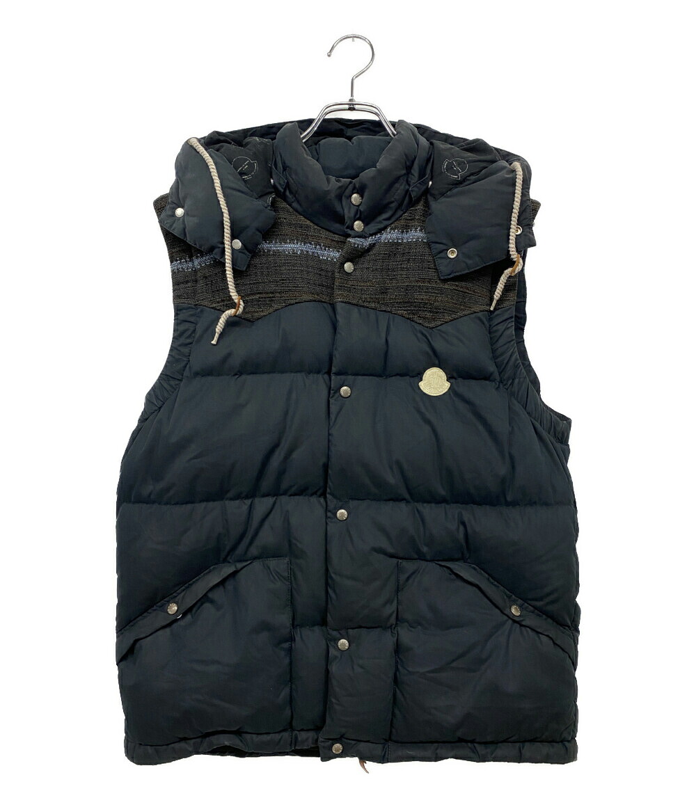 【中古】 モンクレール ダウンベスト ブラック メンズ SIZE 2 MONCLER
