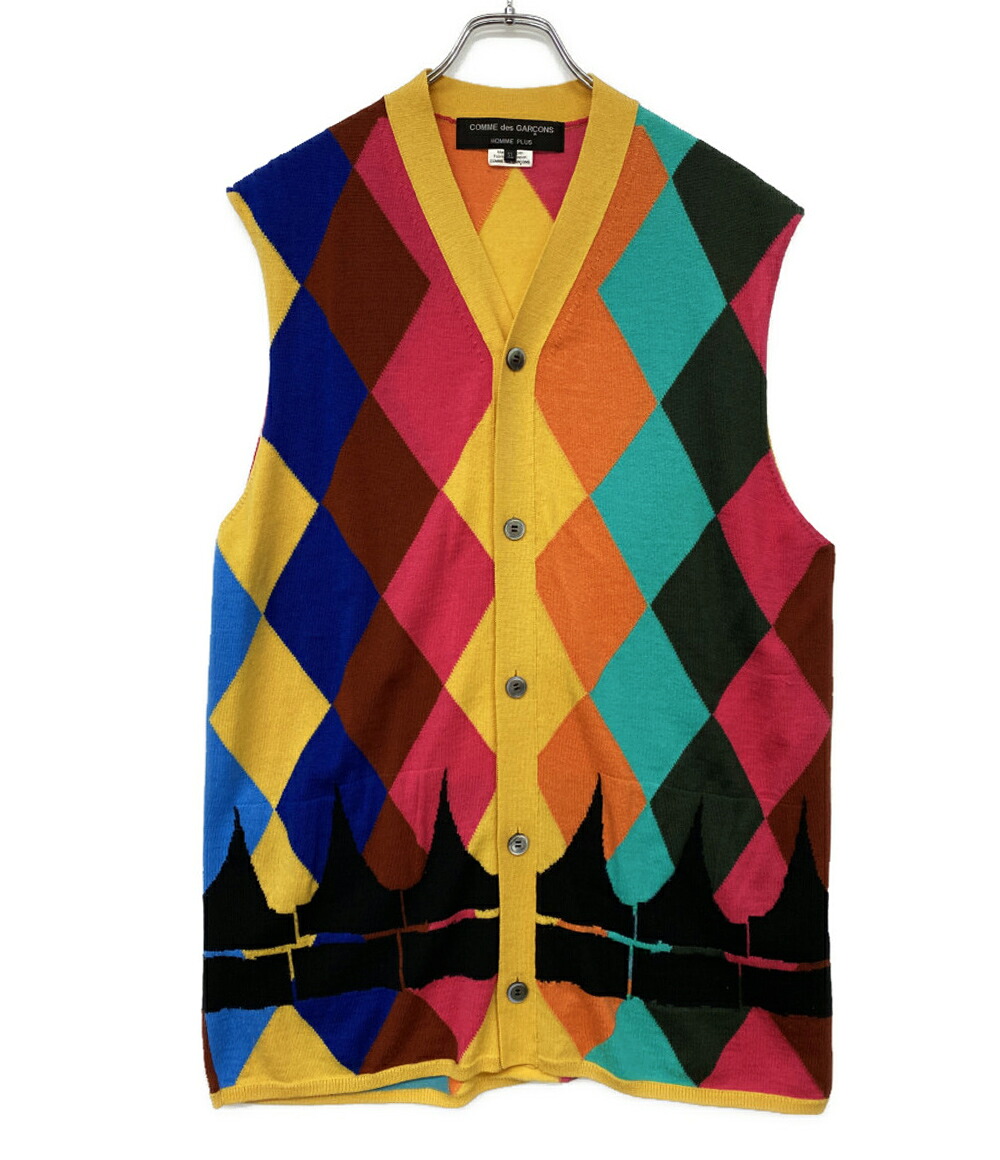 【中古】 コムデギャルソン ニットベスト PK-N004 ハーレークインチェック メンズ SIZE XL COMME des GARCONS 20,878円