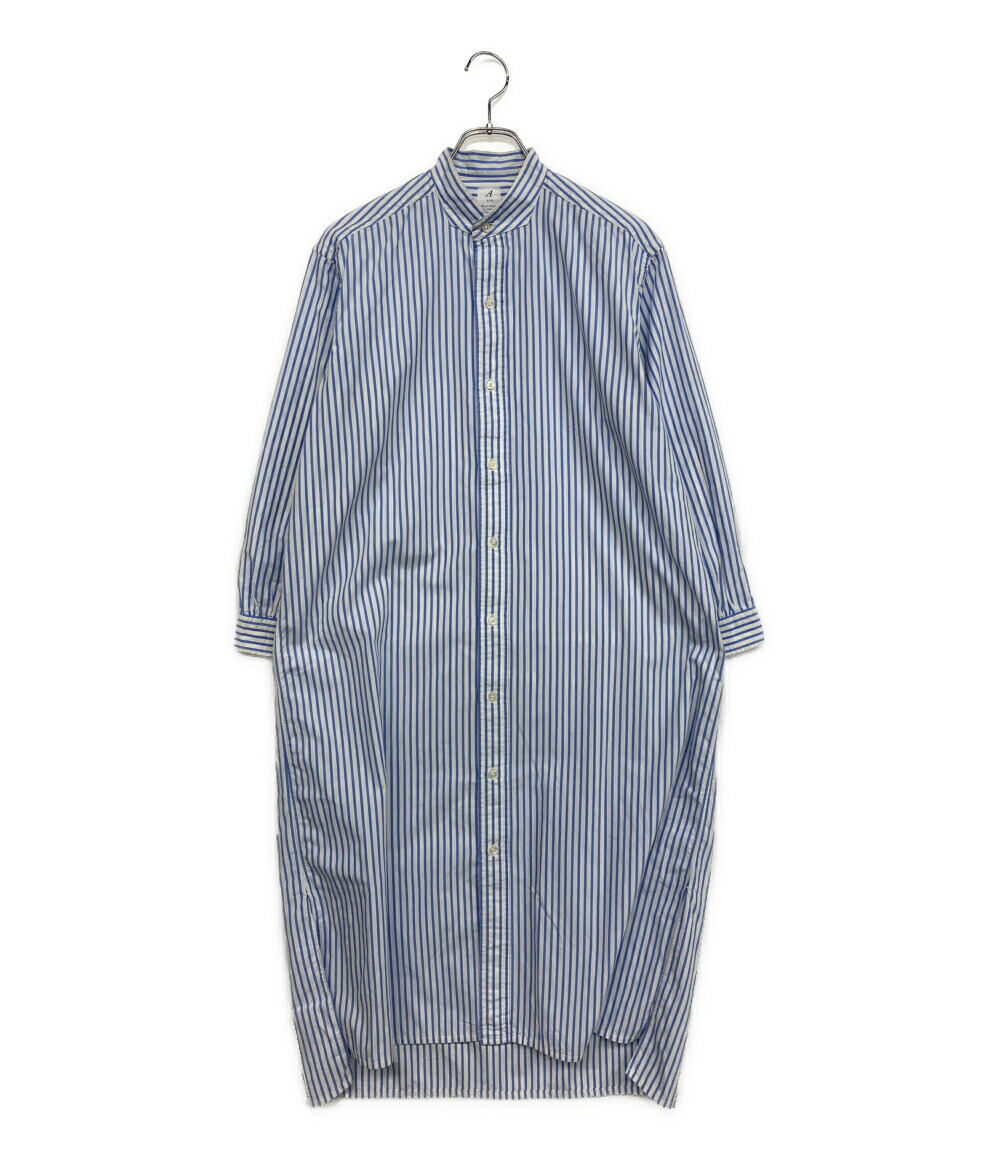 【中古】 アナトミカ プルオーバー衣装 縞模様 ともし火青み  22SS 531-571-02  レディース SIZE ONE anatomica