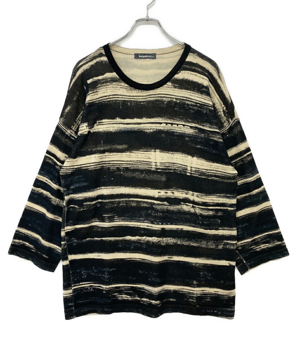 【中古】 イッセイミヤケ メン 80s 筆タグ ボーダーニット メンズ SIZE F ISSEY MIYAKE MEN