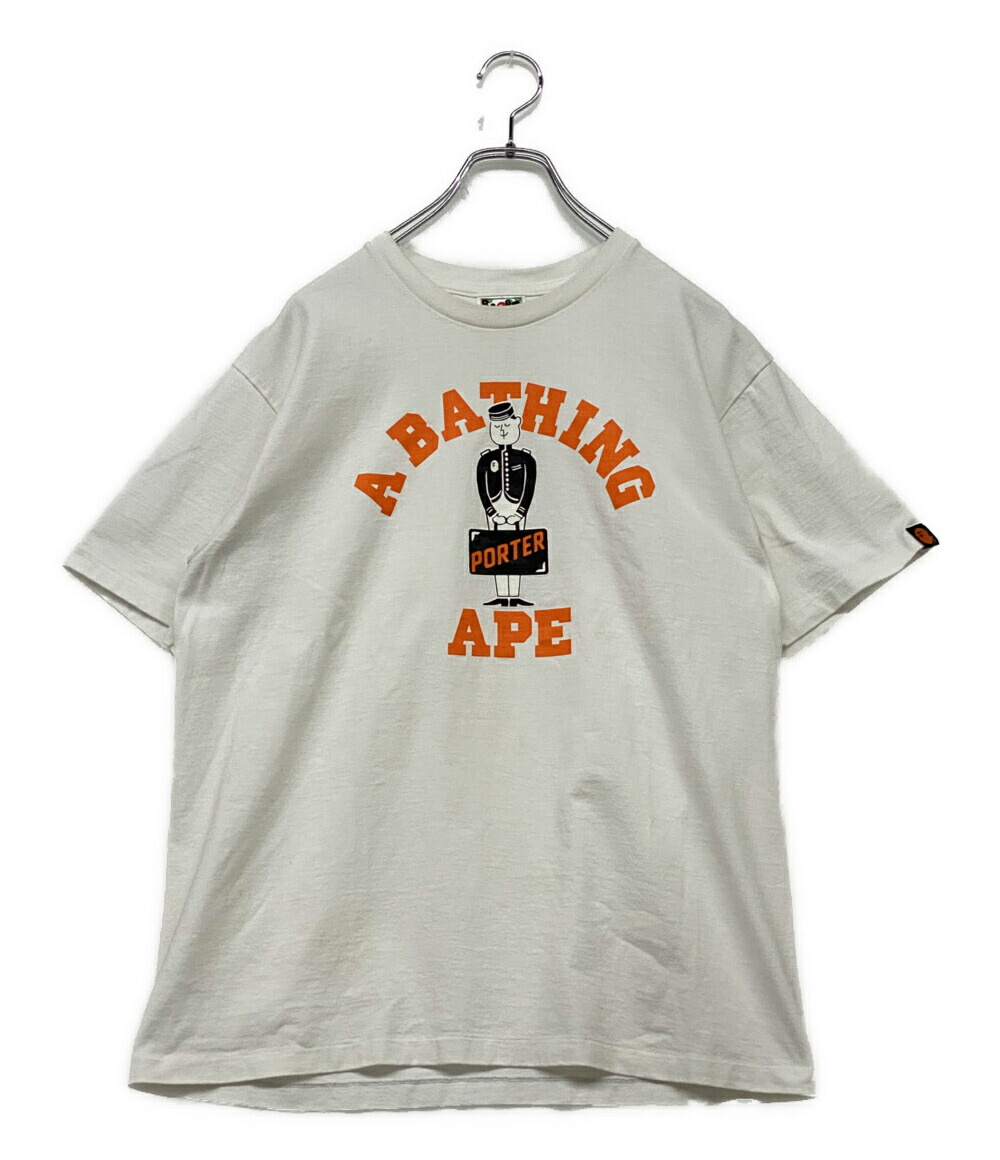 【中古】 アベイシングエイプ ボーイ 半袖Ｔシャツ アーチロゴプリントTEE メンズ SIZE L A BATHING APE×PORTER