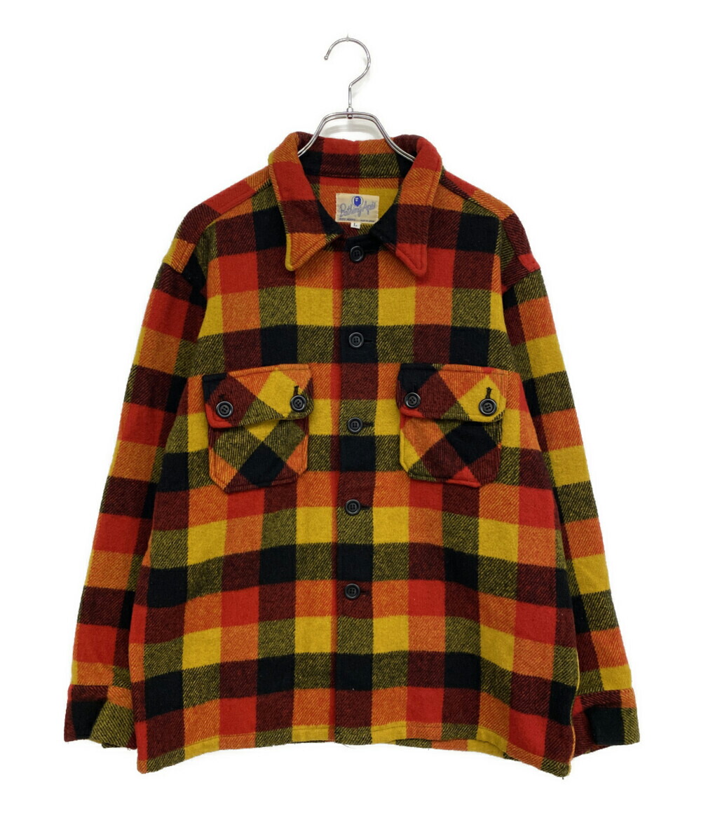 【中古】 アーカイブ アベイシングエイプ ウールチェックCPOシャツジャケット 90-00S メンズ SIZE L archive A BATHING APE 20,592円