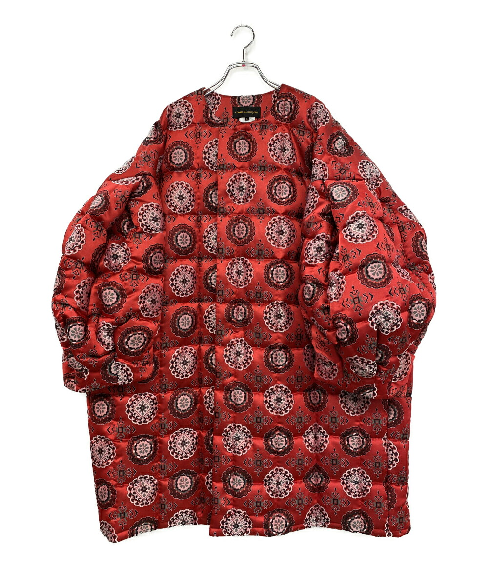 【中古】 コムデギャルソン 総柄中綿コート 25SS GO-J034 レディース SIZE L COMME des GARCONS
