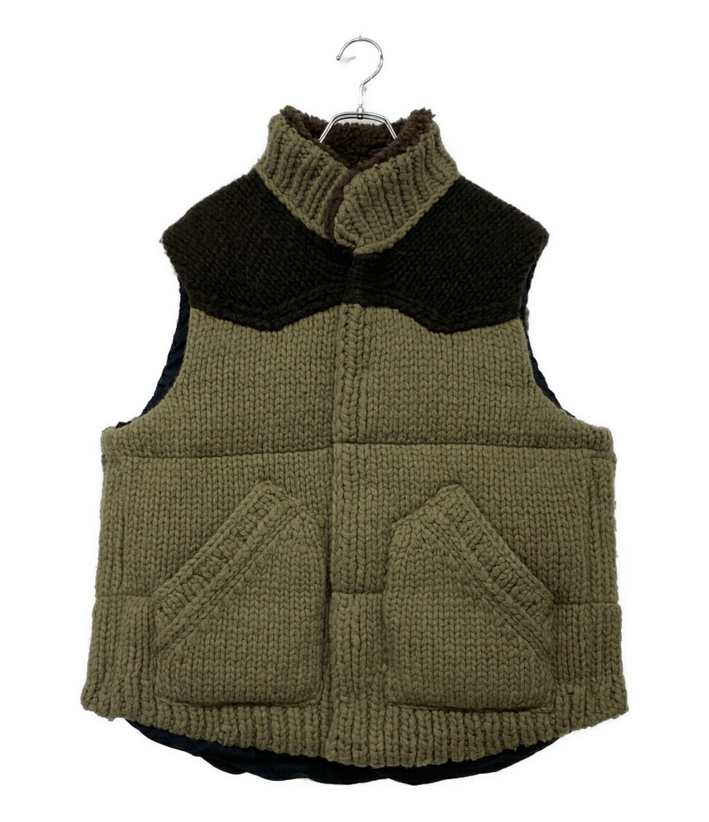 【中古】 サカイ 中綿編み物より良い Padded Wool Gilet  23aw 23-03219M メンズ SIZE 2 sacai