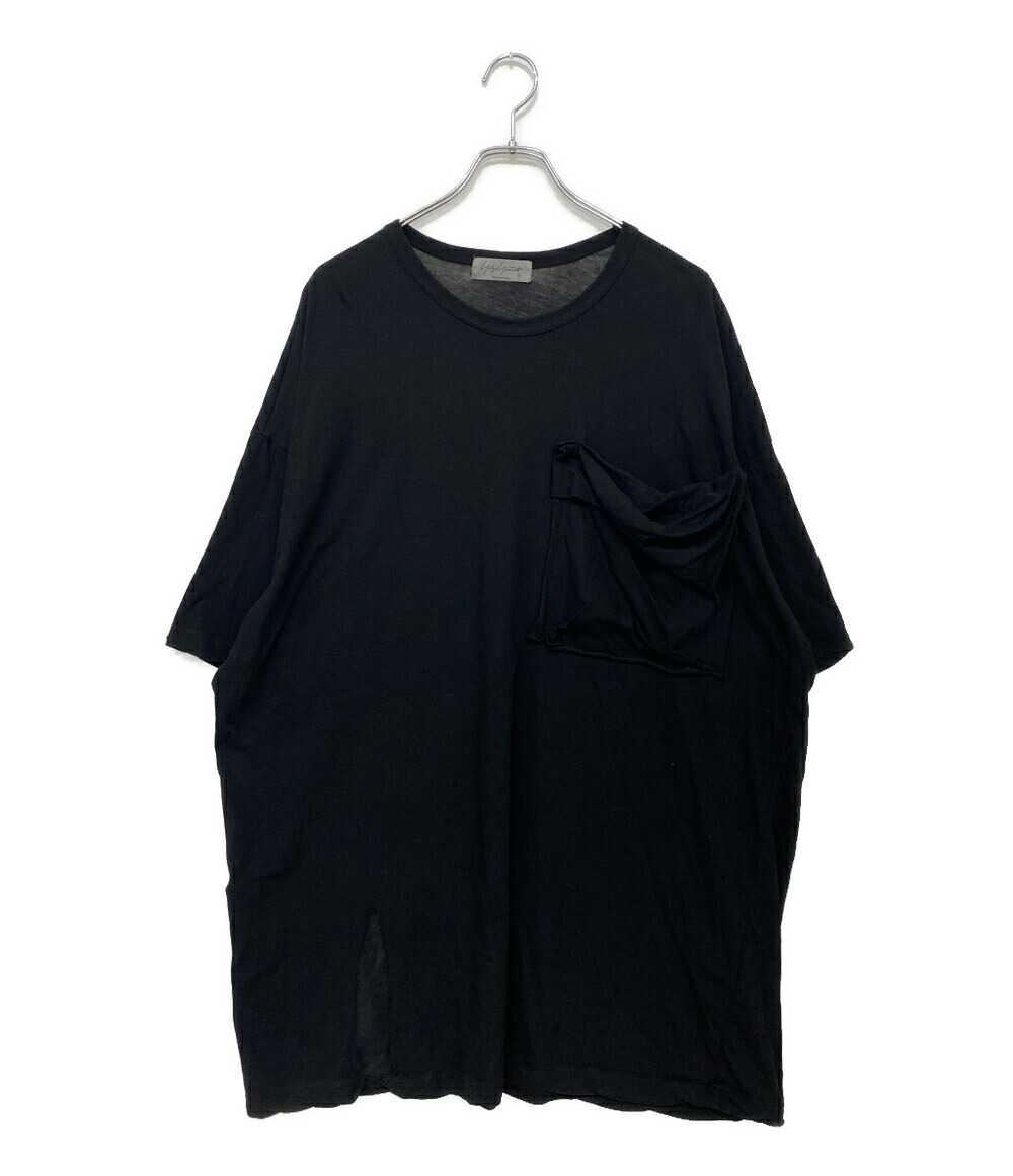 【中古】 ヨウジヤマモトプールオム 半袖Ｔシャツ ドレイプスリットカットソー 24AW HO-T71-085 メンズ SIZE 3 YOHJI YAMAMOTO POUR HOMME