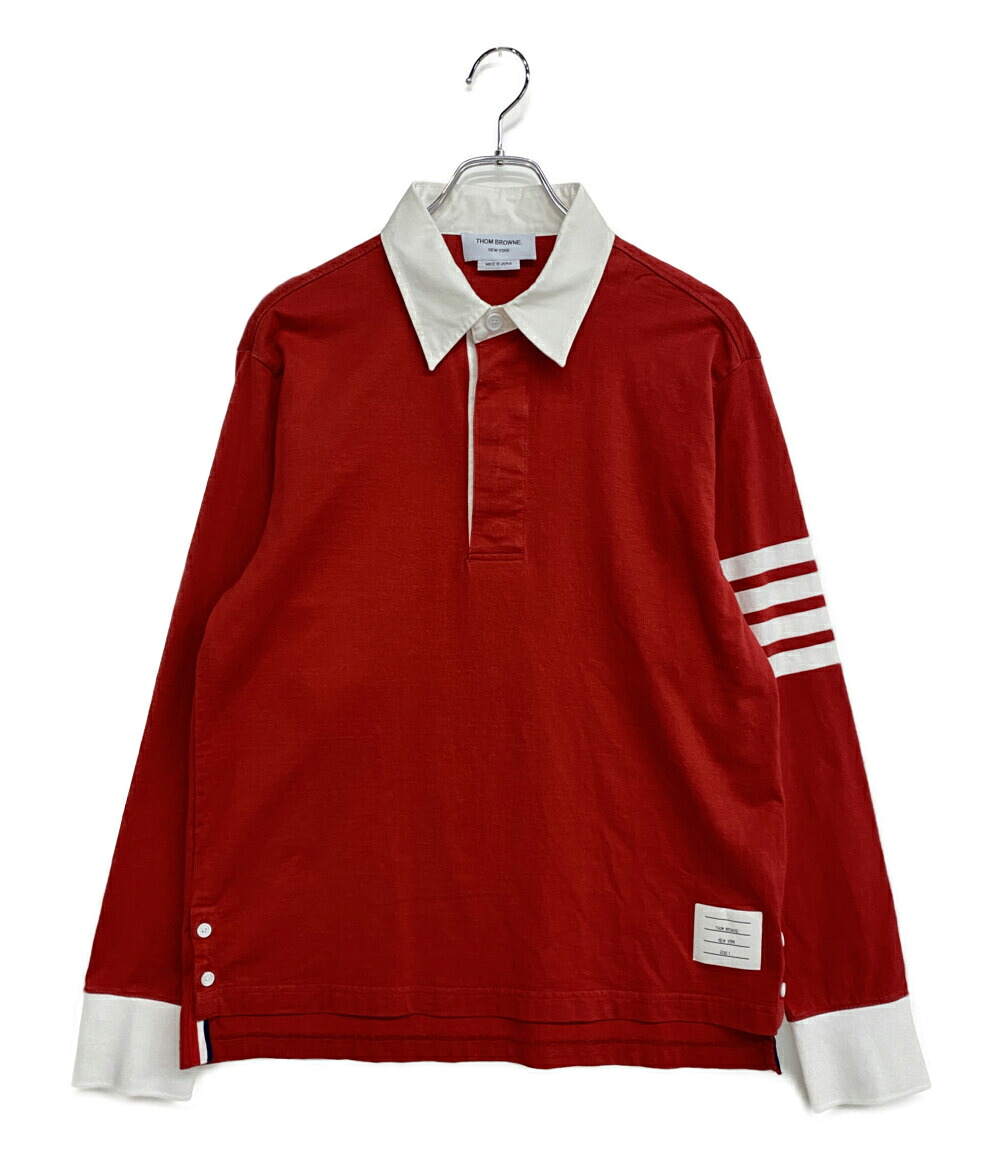 【中古】美品 トムブラウン ポロシャツ ラガーシャツ レッド MJP219A-06221 メンズ SIZE 1 THOM BROWNE 27,170円
