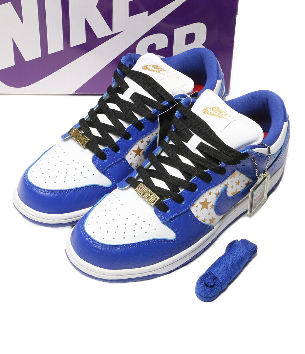 【中古】 シュプリーム ナイキエスビー スニーカー Dunk Low OG QS Gold Stars Blue DH-3228-100 メンズ SIZE 26.5cm Supreme × Nike SB