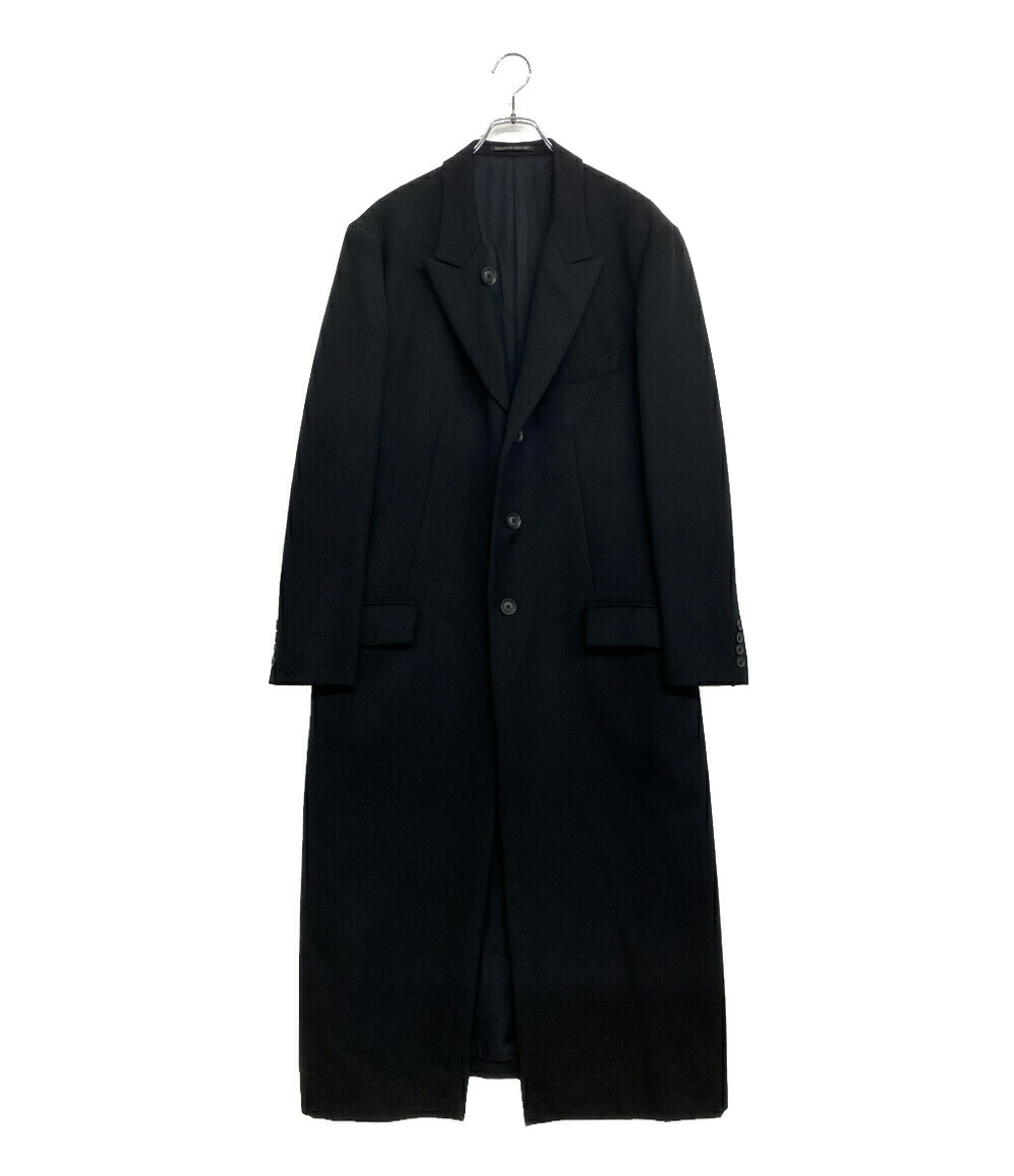 【中古】美品 ヨウジヤマモトプールオム 隠しP右二重AギャバJロングコート 20AW HR-J47-118 メンズ SIZE 2 YOHJI YAMAMOTO POUR HOMME