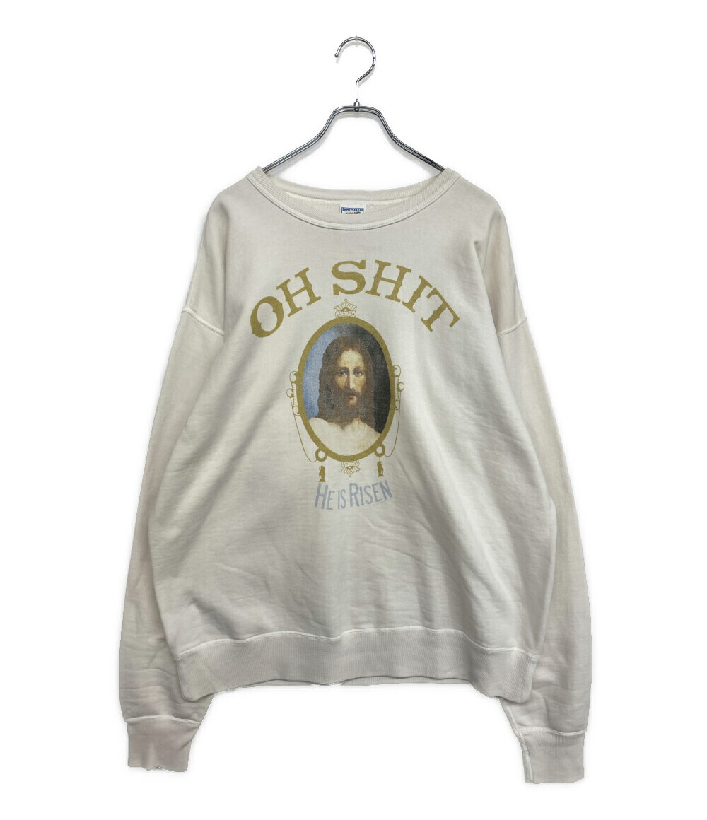 【中古】 仙マイケル 汗水 Crew Sweat Shirt Oh Shit 22AW SM-A22-0000-014 メンズ SIZE XL SAINT MICHAEL