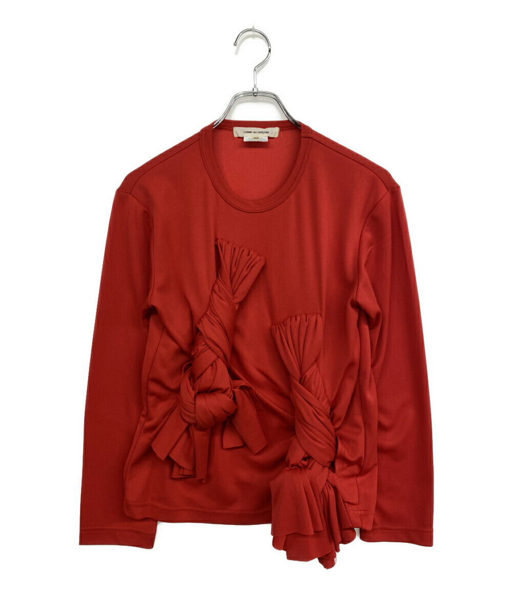 【中古】美品 コムデ給仕 長袖Ｔシャツ 挙げ句の果てロングカットソー 25AW GP-T013 レディース SIZE XS COMME des GARCONS