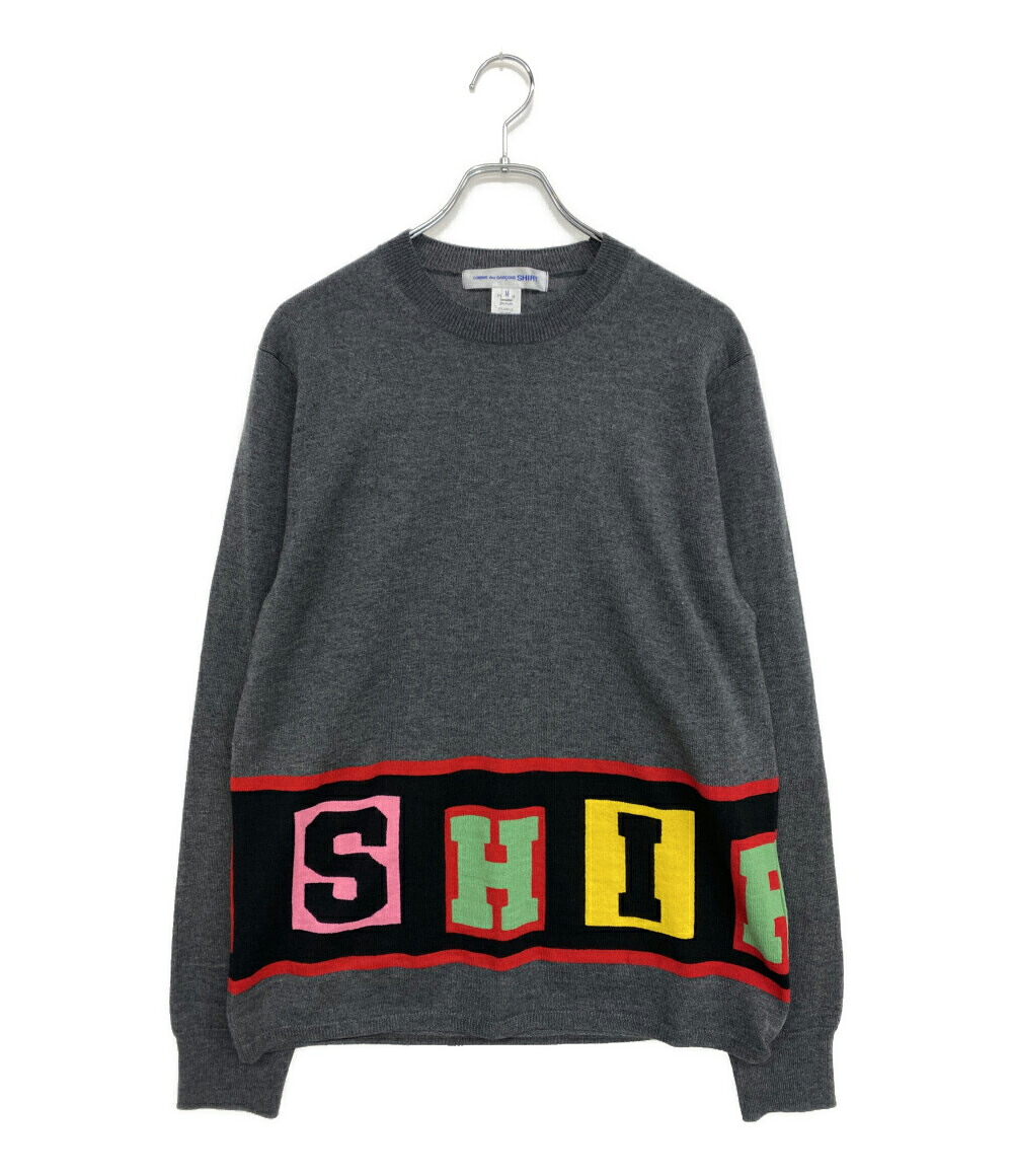 【中古】美品 コムデギャルソンシャツ ニット acrylic wool intarsia gauge 12 25AW FP-N001 メンズ SIZE M COMME des GARCONS SHIRT 23,100円