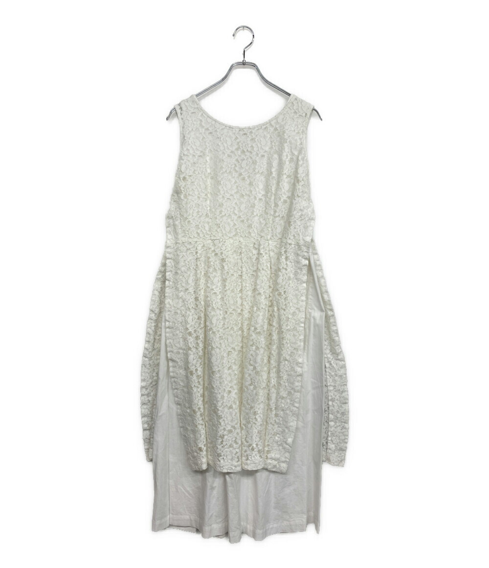 【中古】 コムデギャルソン ノースリーブレイヤードレースロングワンピース 23SS GK-O008 レディース SIZE S COMME des GARCONS