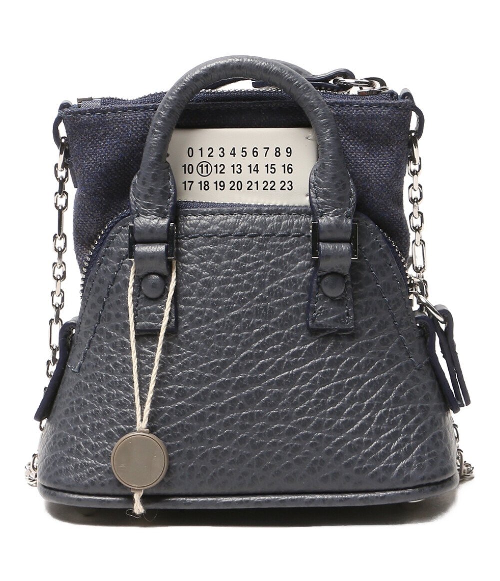 【中古】美品 メゾンマルジェラ ショルダーバッグ 5AC CLASSIQUE BABY NAVY レディース Maison Margiela