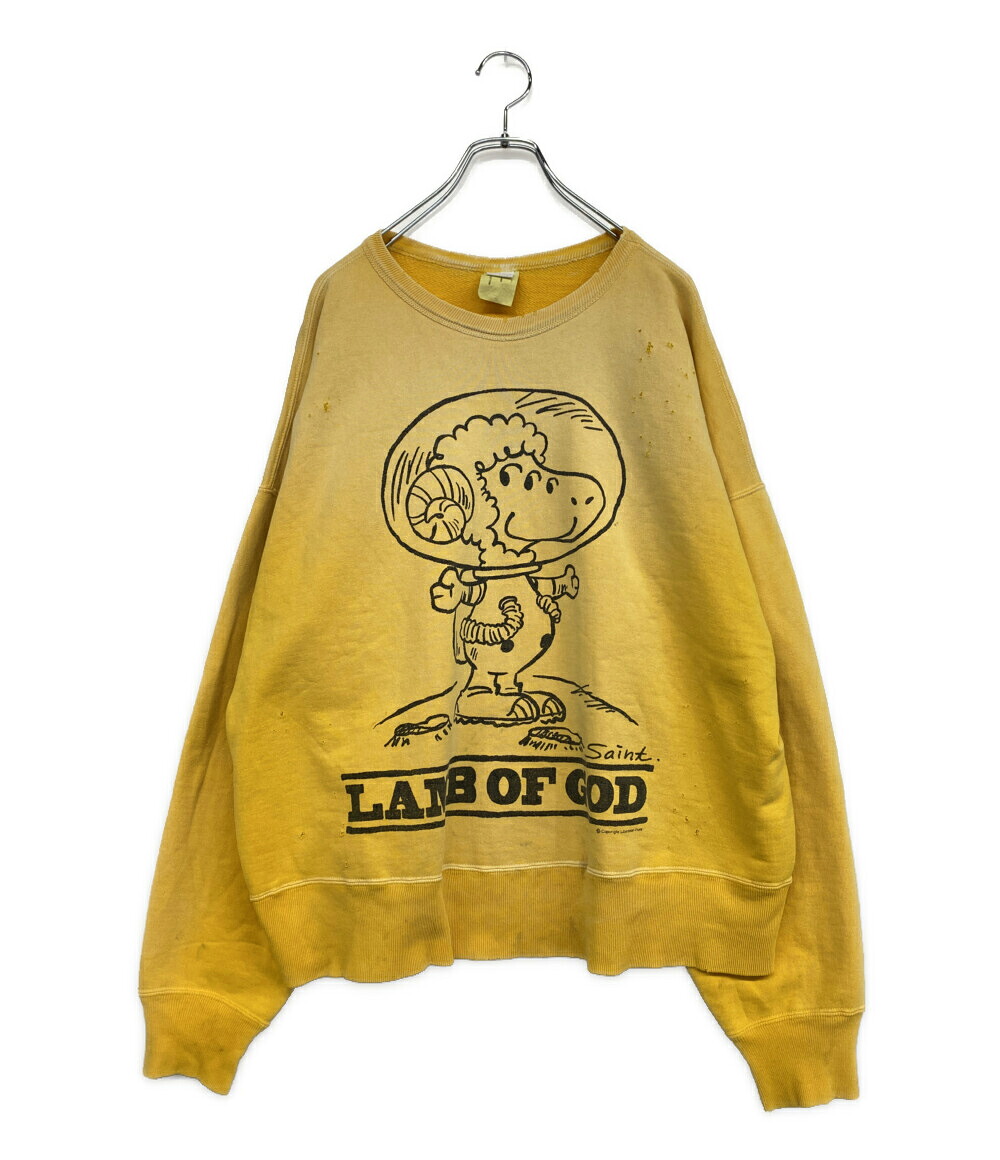 【中古】 セントマイケル スウェット CRW SWEAT LMB OF GD YELLOW メンズ SIZE XL SAINT MICHAEL