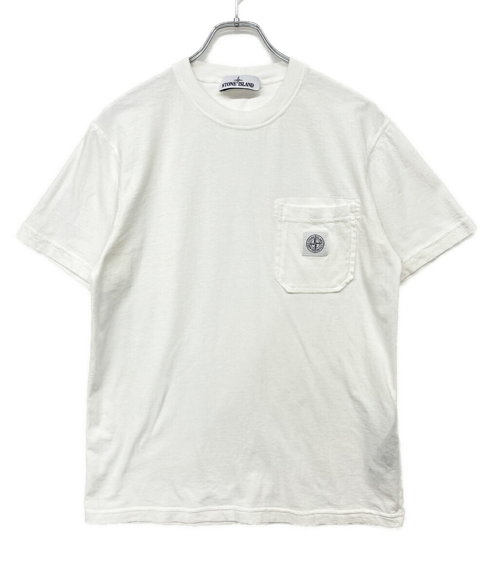 【中古】 ストーンアイランド 半袖Ｔシャツ ポケット ホワイト メンズ SIZE M STONE ISLAND