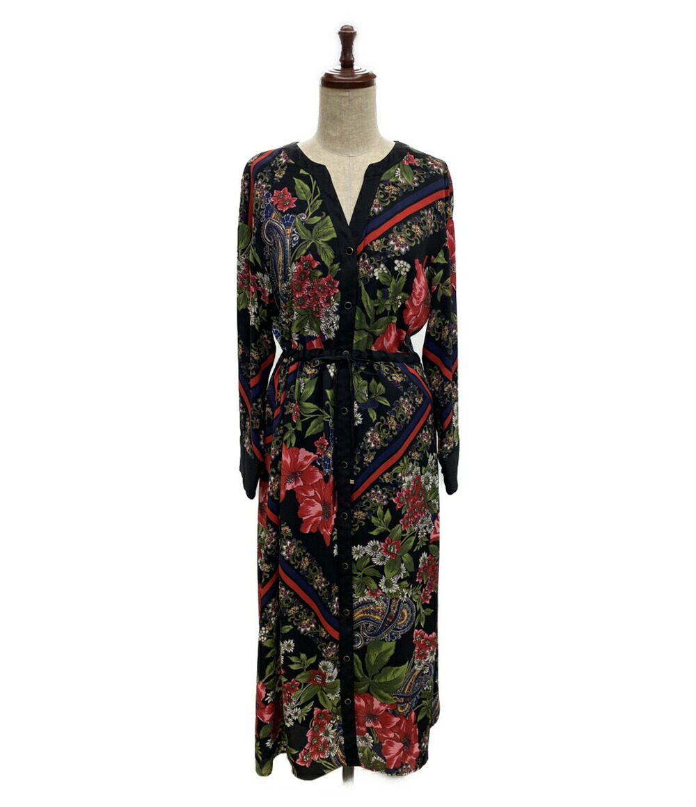 【中古】 グレースコンチネンタル 長袖ワンピース 1933 1214 花柄 レディース GRACE CONTINENTAL