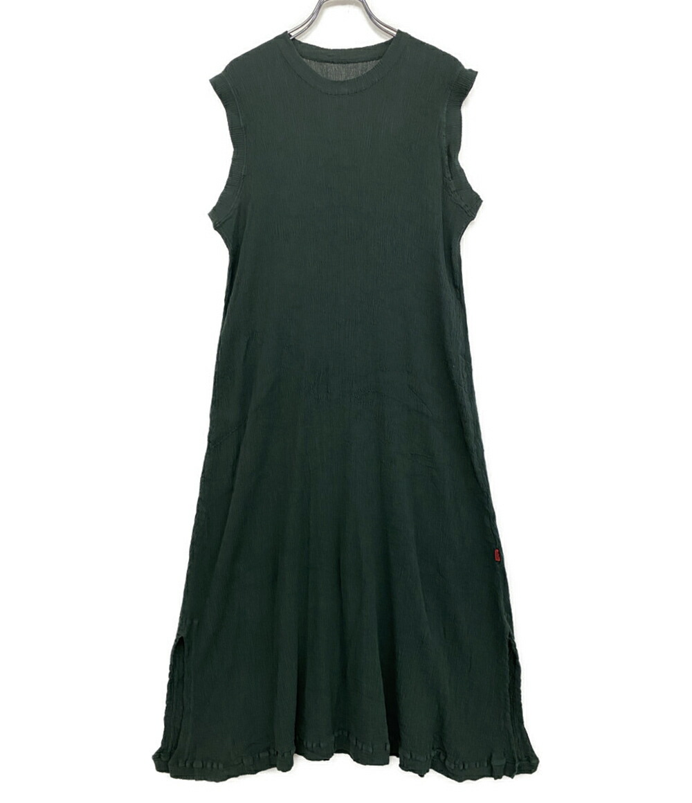 【中古】 ハート ノースリーブワンピース グリーン HA33FH616 2 レディース SIZE 2 Haat｜Rehello by BOOKOFF