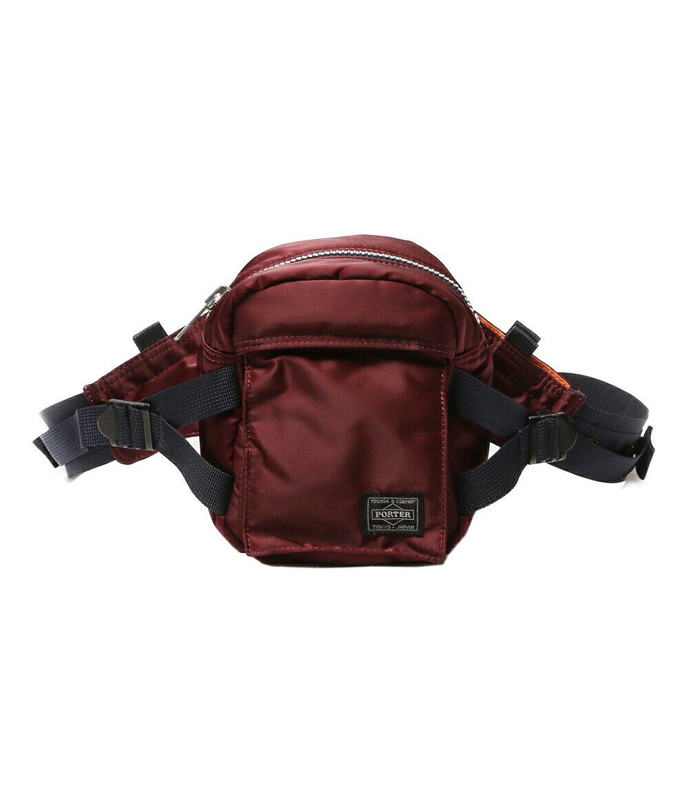 【中古】 ポーター ボディバッグ PX TANKER マルーン メンズ PORTER