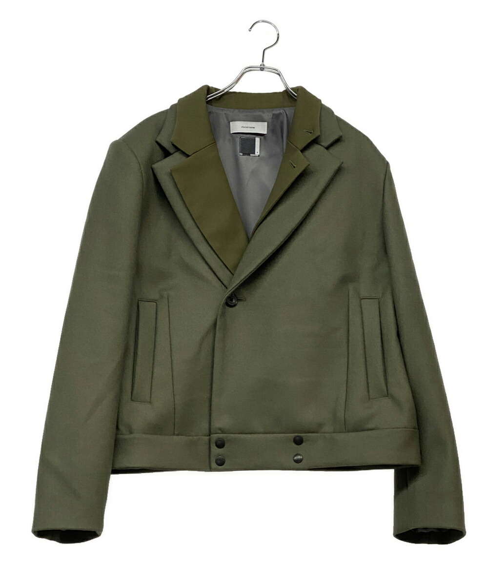 【中古】美品 ファセッタズム ダブルレイヤードジャケット DOUBLE LAYERD WORSTED JACKET 25AW メンズ SIZE 4 FACETASM