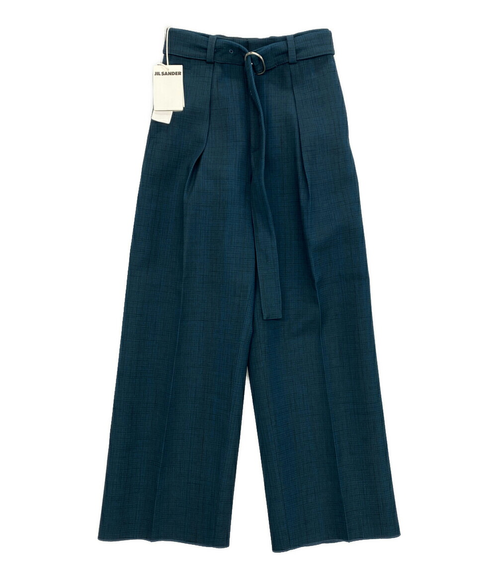 【中古】美品 ジルサンダー ズボン下 Fine Wool Gabardine Relaxed Fit Trousers 24ss メンズ SIZE 44 Jil sander