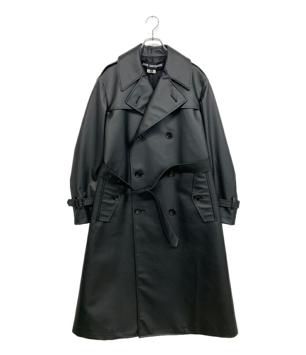 【中古】美品 ジュンヤワタナベマン フェイクレザートレンチコート 25AW JP-C003 レディース SIZE M JUNYA WATANABE