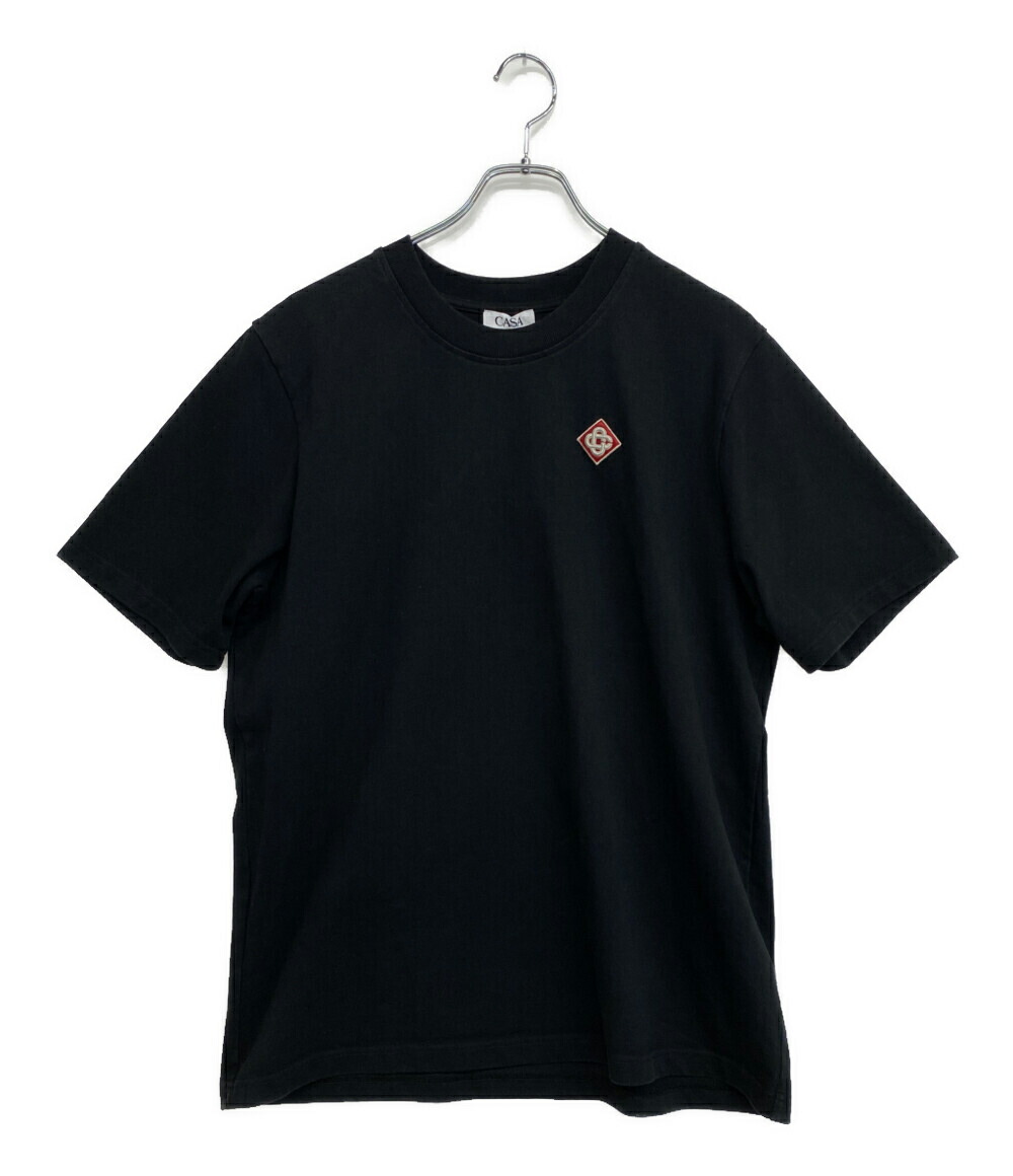【中古】 カサブランカ 半袖Ｔシャツ ロゴワッペン ブラック MS25-JTS-001-14 メンズ SIZE L Casablanca