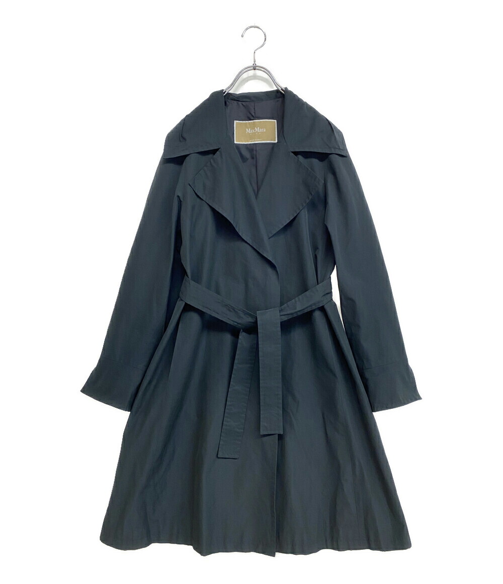 【中古】 マックスマーラ スプリングベルテッドコート 10211671 ブラック レディース SIZE 36 MAX MARA CITY
