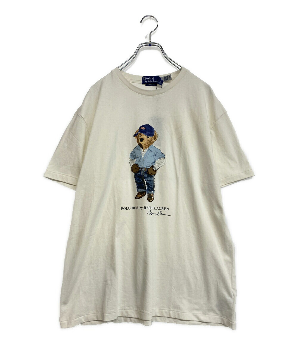 【中古】 ポロ・ラルフローレン 半袖Tシャツ クラシック フィット POLO ベア ジャージー T ホワイト メンズ SIZE L POLO RALPH LAUREN|Rehello by BOOKOFF