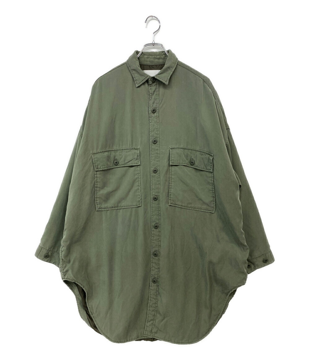 【中古】 ウィム ガゼット シャツブルゾン POLA中綿ブルゾン カーキ WG210122077A0008 レディース SIZE F Whim Gazette